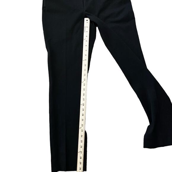 WHBM Black Flat Front High Waist Slim Leg Stretch Work Pants Women's Size 8 - Picture 5 of 7